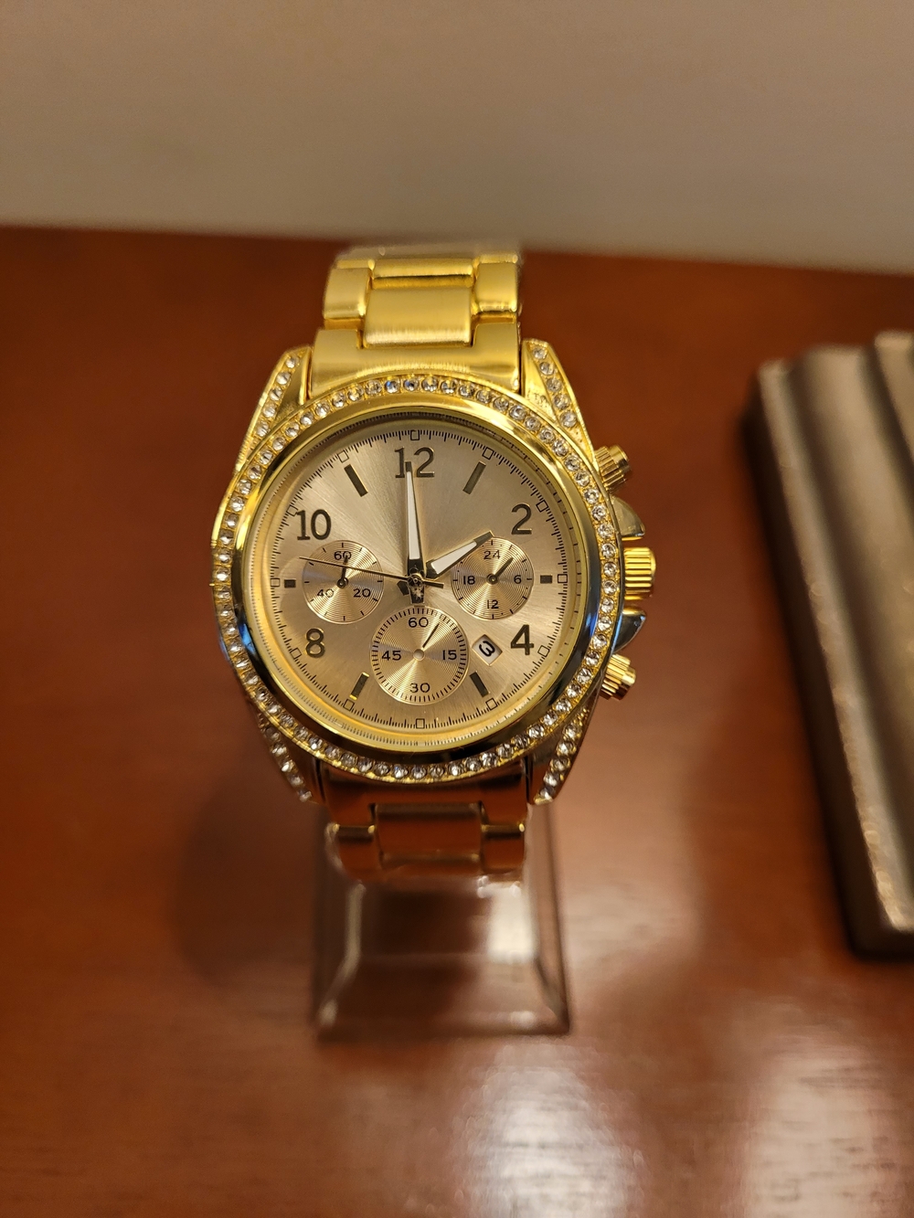 Brand New Women's Gold Fashion Watch with Diamond Bezel